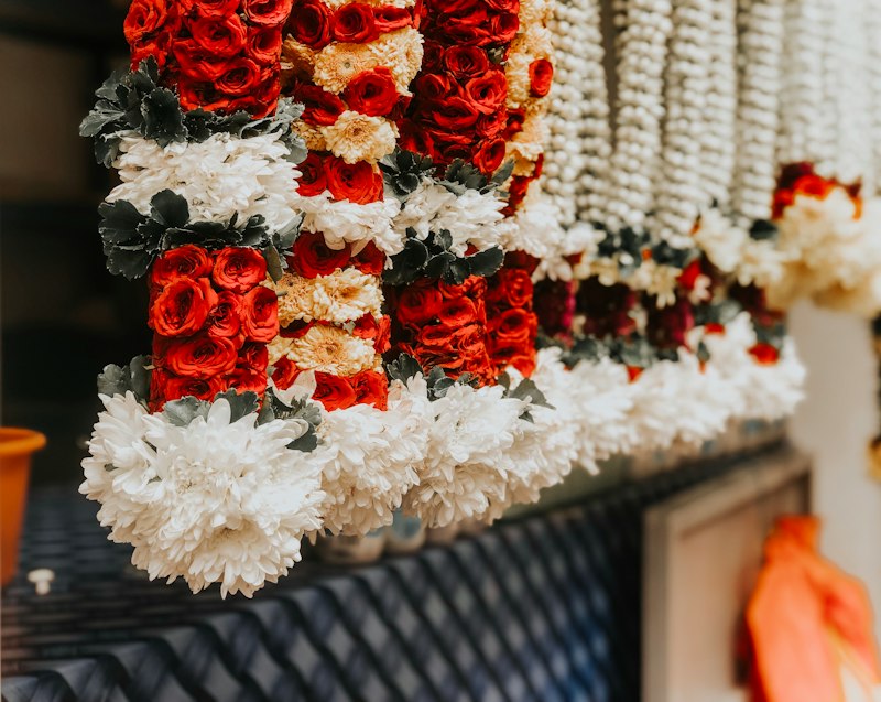 Mandap and floral wedding decor